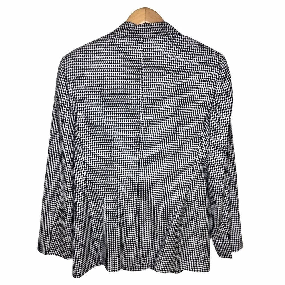 Gianfranco Ferre Houndstooth Blazer Vintage Size 12 Gold Buttons - Picture 3 of 9